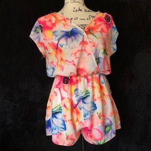 Beautiful Colorful Floral Romper